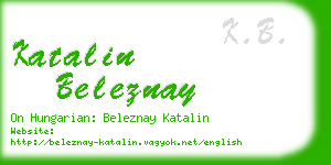 katalin beleznay business card